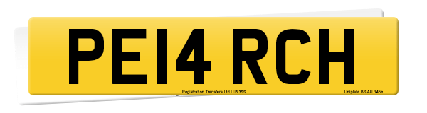 Registration number PE14 RCH